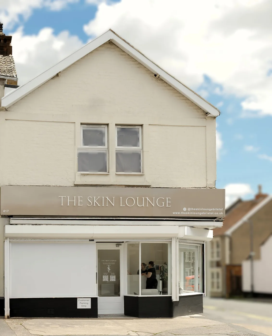 The Skin Lounge shopfront on Gloucester Road, Bristol